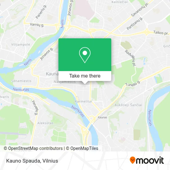 Kauno Spauda map