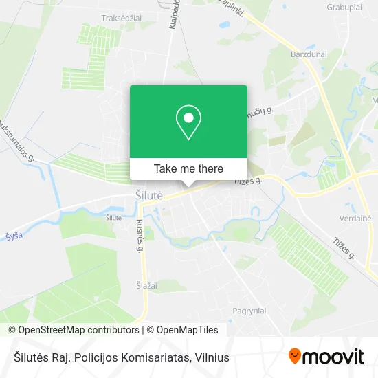 Карта Šilutės Raj. Policijos Komisariatas