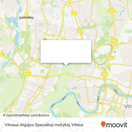 Карта Vilniaus Atgajos Specialioji mokykla