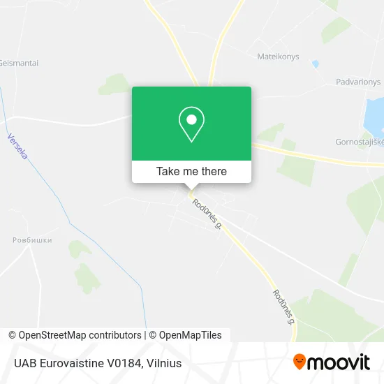 Карта UAB Eurovaistine V0184