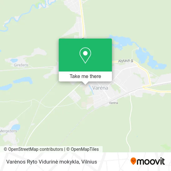 Карта Varėnos Ryto Vidurinė mokykla