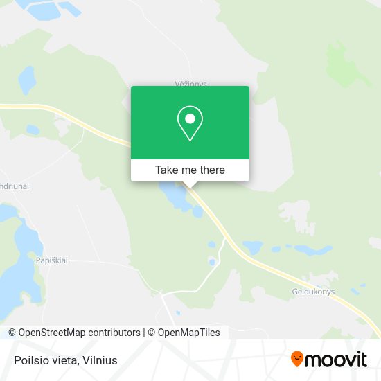 Карта Poilsio vieta