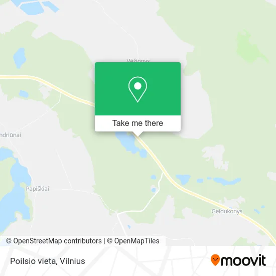 Карта Poilsio vieta