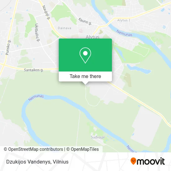 Карта Dzukijos Vandenys