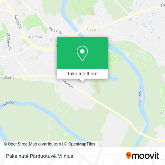 Карта Pakalnutė Parduotuvė