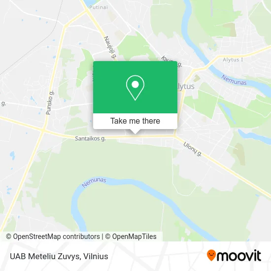 Карта UAB Meteliu Zuvys
