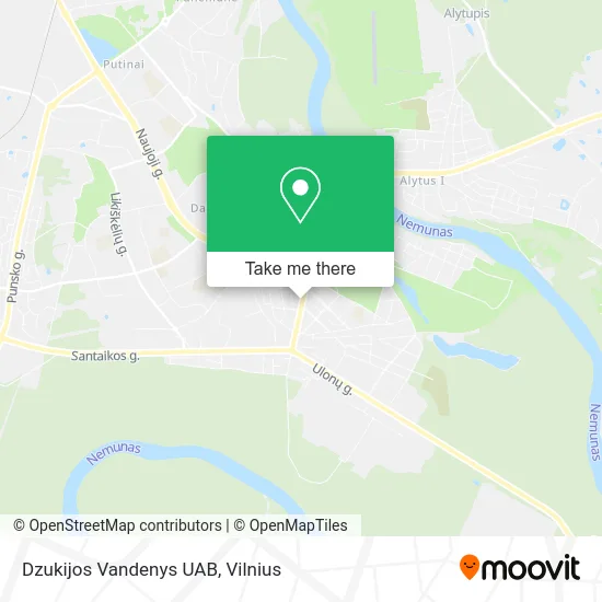Карта Dzukijos Vandenys UAB