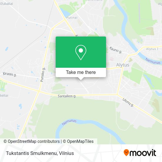Карта Tukstantis Smulkmenu