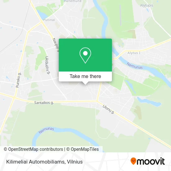 Карта Kilimeliai Automobiliams