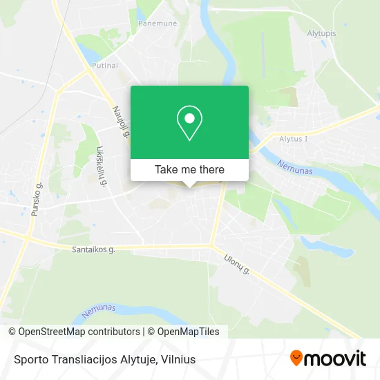 Карта Sporto Transliacijos Alytuje