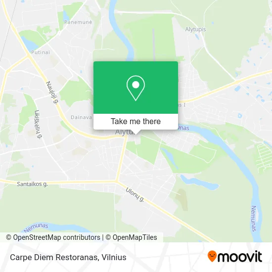 Карта Carpe Diem Restoranas