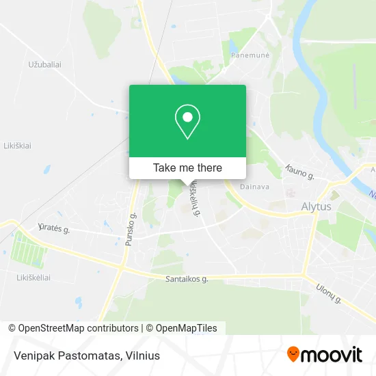 Карта Venipak Pastomatas