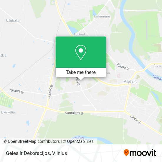Карта Geles ir Dekoracijos