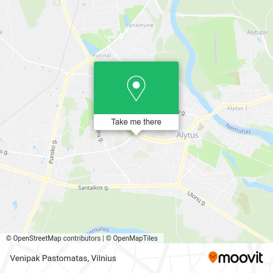 Карта Venipak Pastomatas