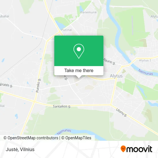 Карта Justė