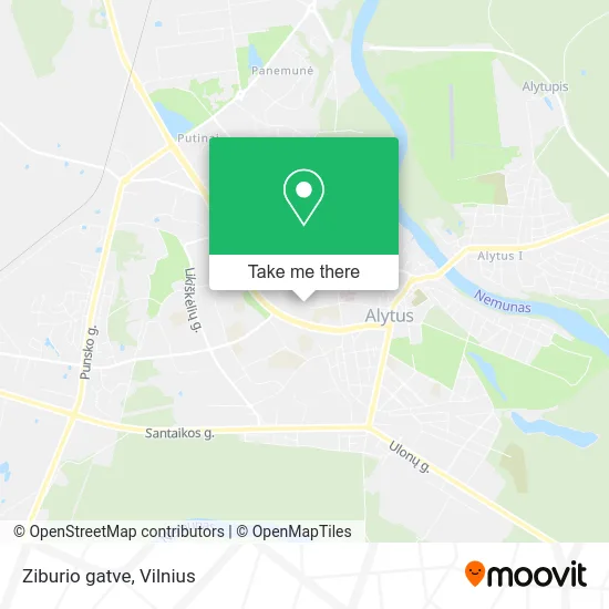 Карта Ziburio gatve