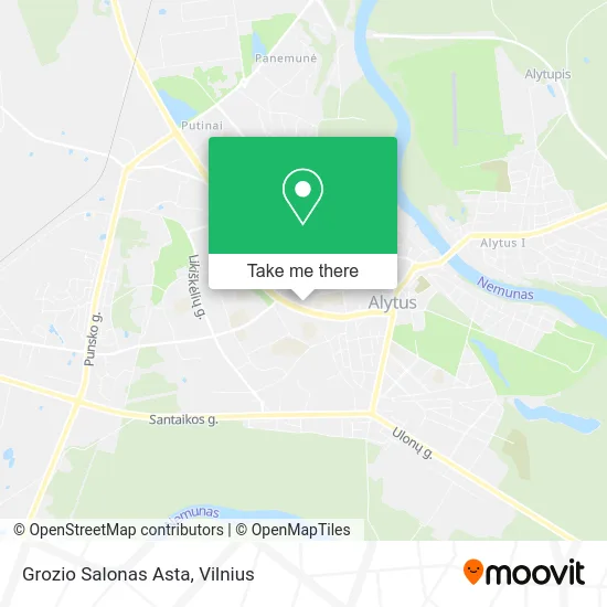 Карта Grozio Salonas Asta