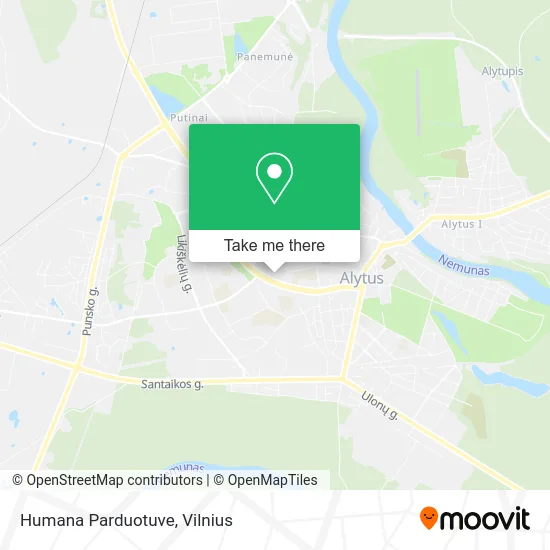 Карта Humana Parduotuve