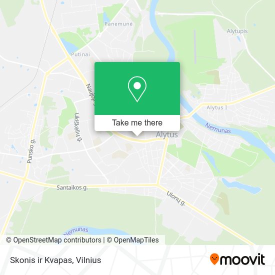 Карта Skonis ir Kvapas