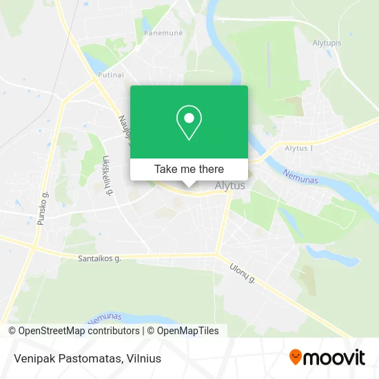 Карта Venipak Pastomatas