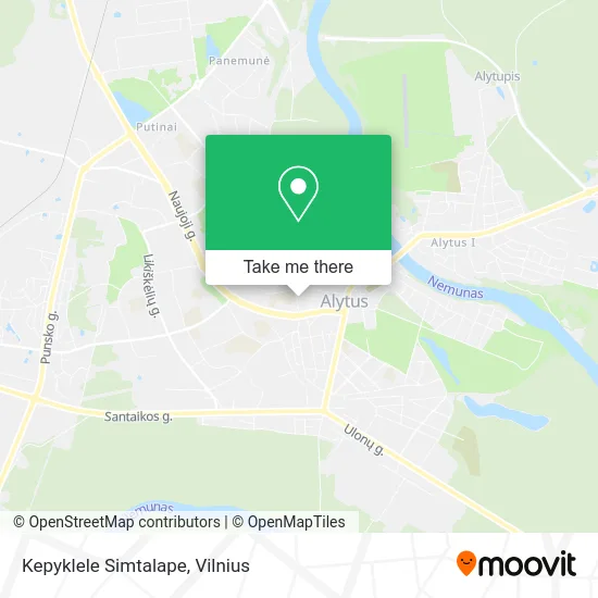 Карта Kepyklele Simtalape