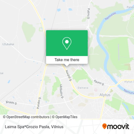 Карта Laima Spa*Grozio Pasla