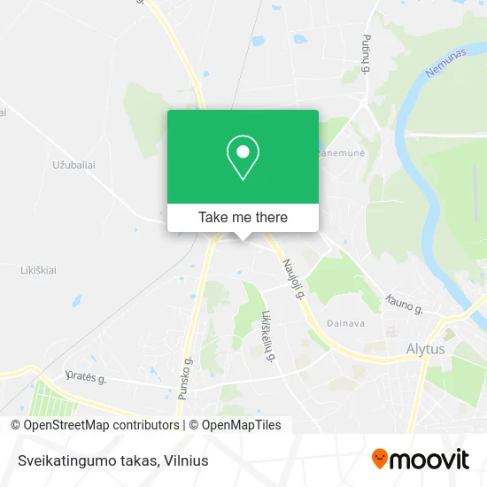 Карта Sveikatingumo takas