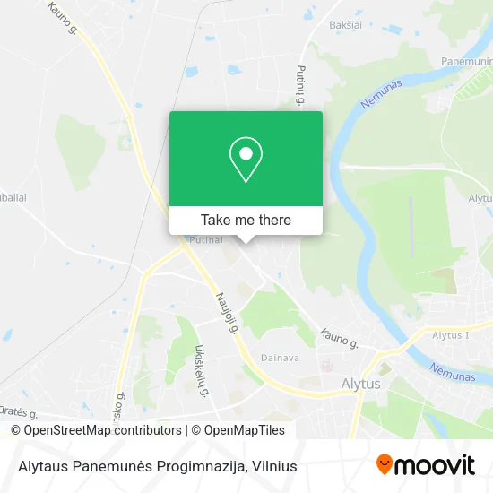 Карта Alytaus Panemunės Progimnazija
