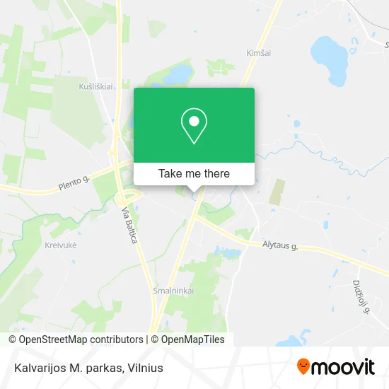 Карта Kalvarijos M. parkas