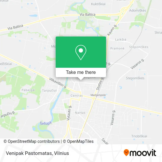 Карта Venipak Pastomatas