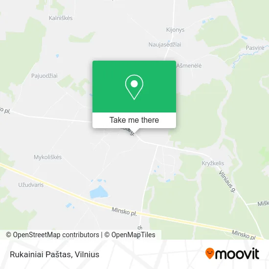 Карта Rukainiai Paštas