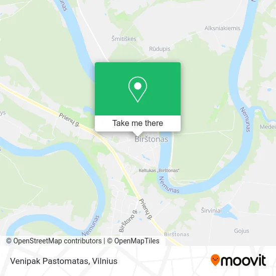 Карта Venipak Pastomatas