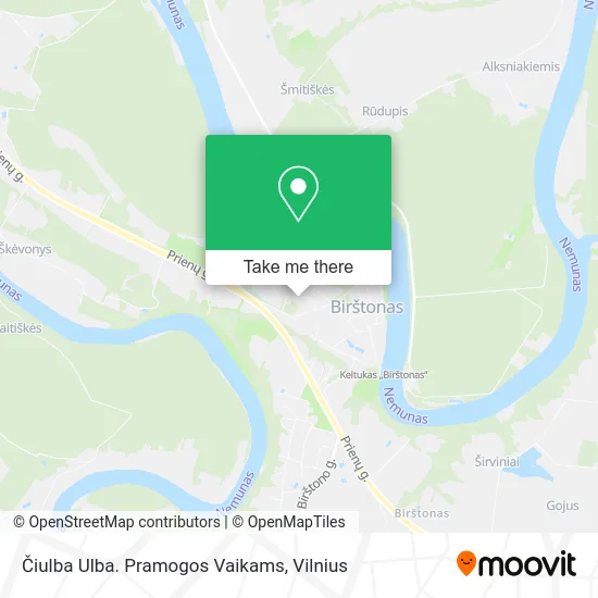 Карта Čiulba Ulba. Pramogos Vaikams