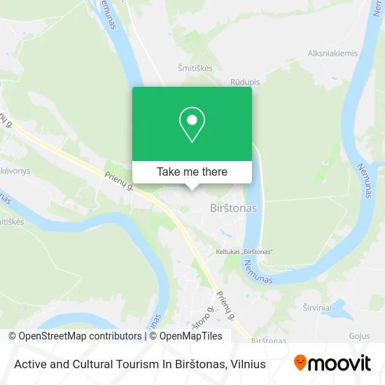 Карта Active and Cultural Tourism In Birštonas