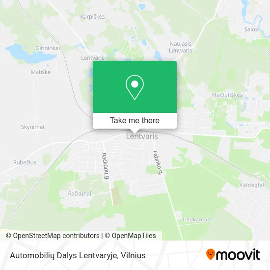Automobilių Dalys Lentvaryje map