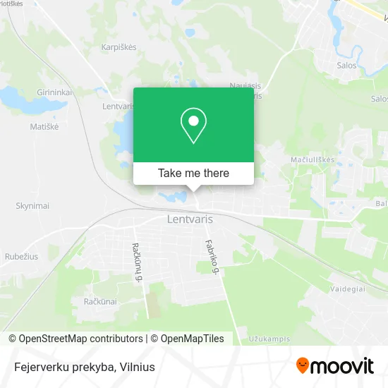 Карта Fejerverku prekyba