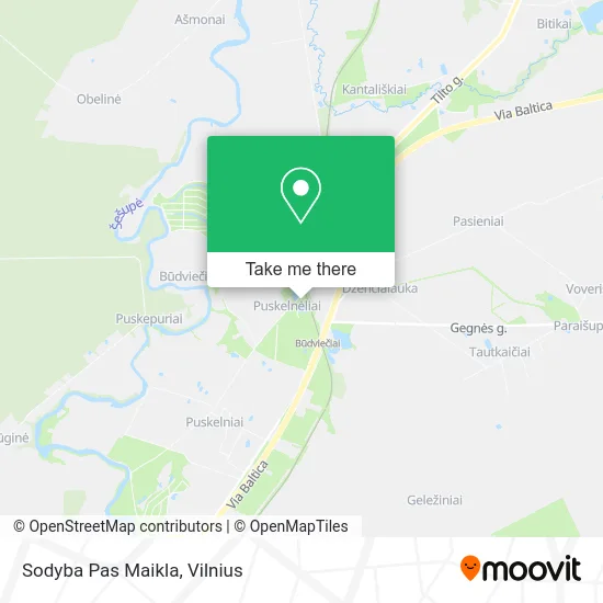 Карта Sodyba Pas Maikla