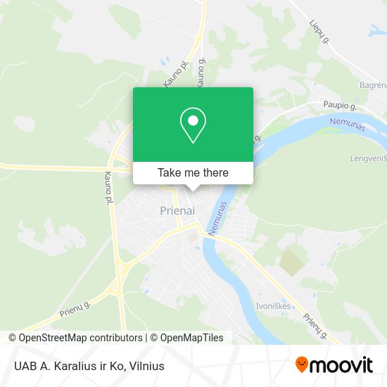 Карта UAB A. Karalius ir Ko