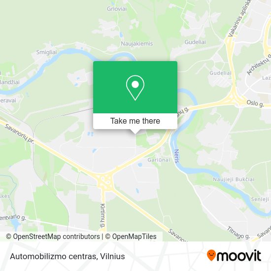 Карта Automobilizmo centras