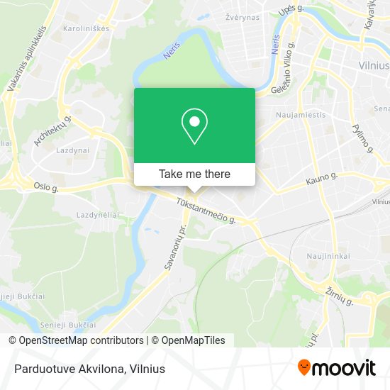 Карта Parduotuve Akvilona