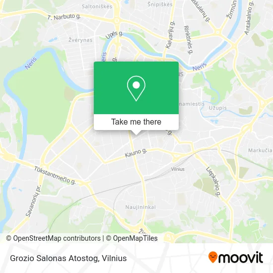 Карта Grozio Salonas Atostog