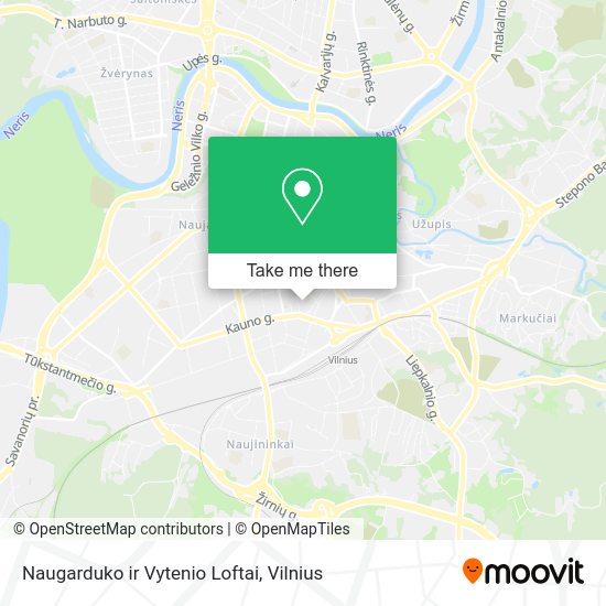 Карта Naugarduko ir Vytenio Loftai