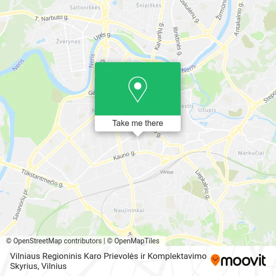 Карта Vilniaus Regioninis Karo Prievolės ir Komplektavimo Skyrius