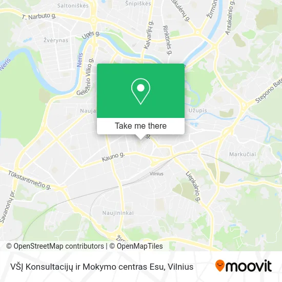 Карта VŠĮ Konsultacijų ir Mokymo centras Esu