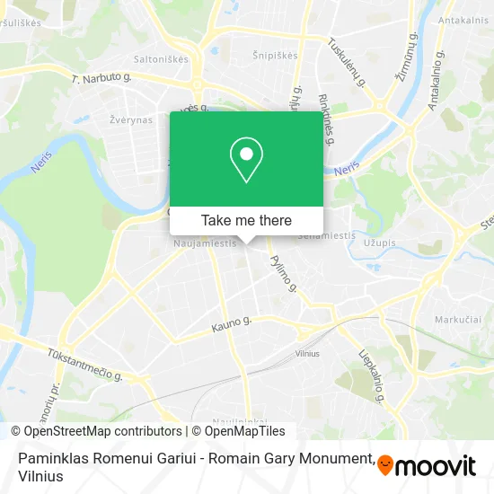 Карта Paminklas Romenui Gariui - Romain Gary Monument