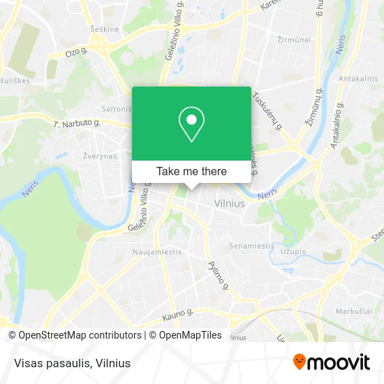 Карта Visas pasaulis