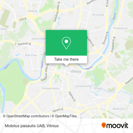 Карта Mobilus pasaulis UAB