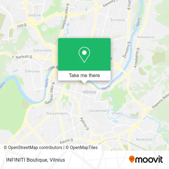 INFINITI Boutique map