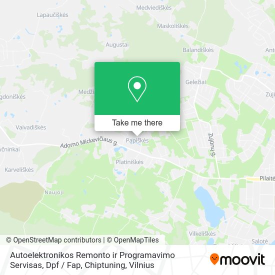 Карта Autoelektronikos Remonto ir Programavimo Servisas, Dpf / Fap, Chiptuning