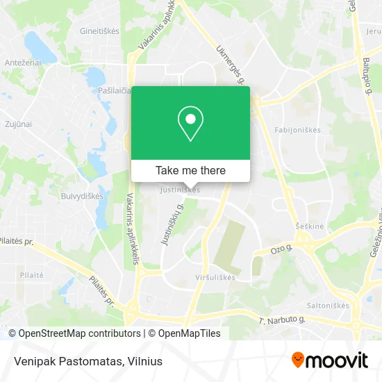 Карта Venipak Pastomatas